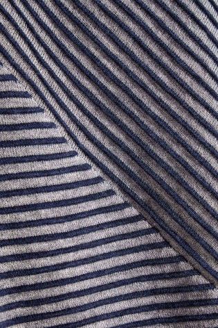 Stripe Drawstring Hem Sweater